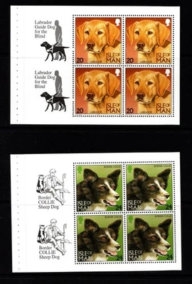 ISLE OF MAN  1996  DOGS  SET OF 4  BOOKLET PANES  MNH - Image 1 of 2