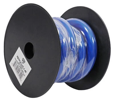 Cable de cable de tierra amplificador coche Rockville R0G5AZUL 0 calibre AWG 5 pies azul-alto grado Foto 1 de 4