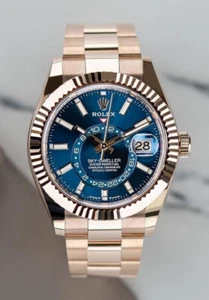 Rolex 336935 Sky-Dweller 18kt Rose Gold Oyster Blue Saros Annual Calendar - Picture 1 of 7