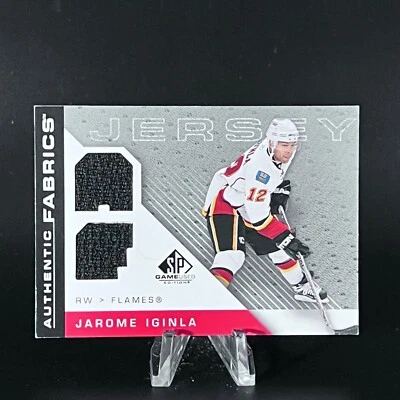 Jarome Iginla 07-08 UD SP Game Used Authentic Fabrics Dual Game Worn Jersey LOOK - Image 1 of 2