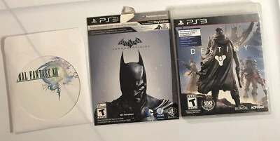 Final Fantasy 8, Batman Arkham Origins, Destiny PS3 LOT OF 3 GAMES - TESTED LOOK - Image 1 of 4