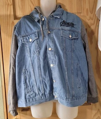 Chaqueta vaquera con capucha abotonada Marvel Avengers Infinity War talla 2X-grande  Foto 1 de 4