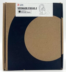 Poly Voyager Focus 2 USB-C Microsoft Teams Certified Headset W/ Charging Stand - Picture 1 of 5