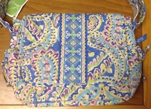 Neu mit Etikett Vera Bradley Capri blau Lindsay Lindsey Schulter- oder Umhängetasche BRANDNEU - Bild 1 von 6