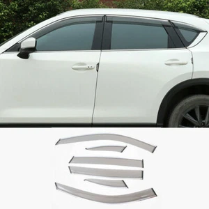 6X para Mazda CX-5 2017-2024 viseras de ventana protector solar deflector con acabado cromado - Imagen 1 de 7