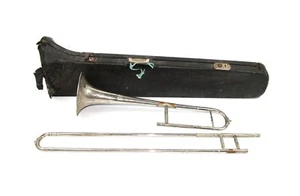 Wind musical instrument trumpet Trombone E.Hess nachf JNSTR fabrik klingenthal  - Picture 1 of 10