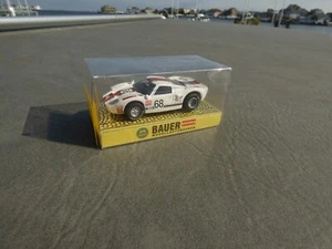 BAUER WHITE 3 TONE STRIPE 4070 FORD GT HO SLOT like AURORA THUNDER JET AFX - Picture 1 of 11