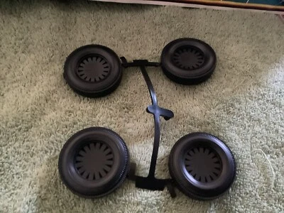 1/12 scale model parts 57 Chevy Sport Coupe Stock Firestone Tire Set No Box - Image 1 of 4