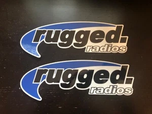 RUGGED RADIOS Racing Stickers 2"X8" 2PC SET offroad utv overland powersports atv - Picture 1 of 1