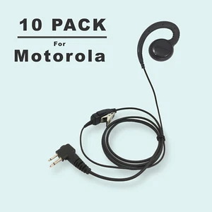 10x Swivel Earpiece w/ PTT for Motorola Two-Way Radios CLS1110 CP200 EP450 GP300 - Picture 1 of 12