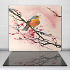 Induction Ceramic Hob Cover GlassPainting Branch Flowers Animal Bird 60x52 cm
