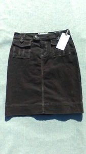 NWT Aventura Skirt Black Organic Cotton Corduroy Stretch SZ 6 WHITNEY w pockets - Picture 1 of 6