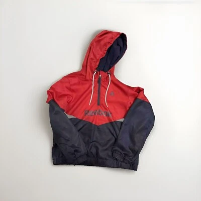 Chaqueta Pullover Reebok Cortavientos Unisex Talla Pequeña Azul Y Rojo Foto 1 de 4
