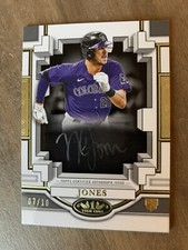Nolan Jones 2023 Topps Tier One Break Out Silver Ink Auto 7/10 Rockies RC