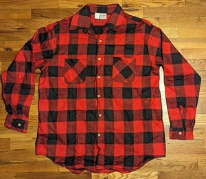 VTG Buffalo Plaid Big Mac Shirt - Men's 17 Extra Tall - JcPenney Red Cotton USA - Picture 1 of 24