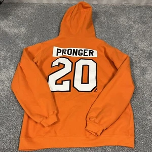 Herren Reebok Philadelphia Flyers Pronger #20 Hoodie Orange Größe M - Bild 1 von 9