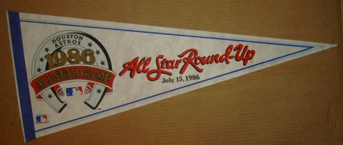 MLB All Star Game~1986 Houston ~Vintage Licensed Pennant (Astros) Cover