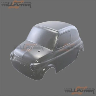 Fiat Abarth 595 Clear Body w/ Decal (175 WB) #CQ0902 (RC-WillPower) CEN Q-Series - Image 1 of 4