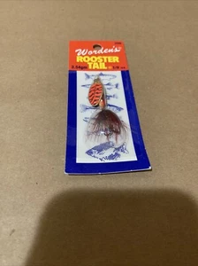 Worden's Original Cola de Gallo 208 Fluorescente Rojo Negro Tigre - Imagen 1 de 4