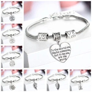 Best Friend/Sister/Mother/MUM Bracelet Tibetan Silver Charm Personalised Gift - Picture 1 of 42