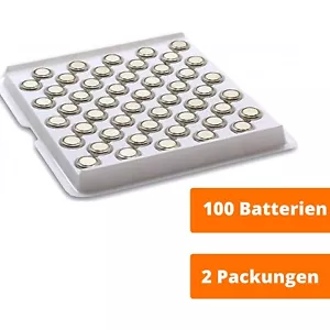 100 x Varta V13GA LR44 LR1154 357 AG13 Alkaline 1,5V Batterie Knopfzelle bulk - Bild 1 von 4