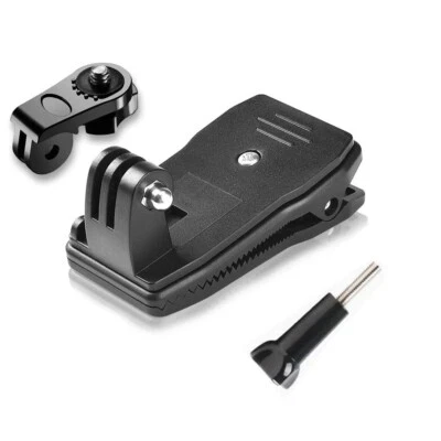 Backpack Strap Clip 360 Degree Rotation Hat Belt Clamp Mount Gopro Hero 11 10 9 - Image 1 of 4