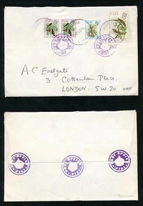 FIJI CROWN SEAL CANCELS USED BEMANA MISSION + SIGATOKA 1978 BIRDS FRANKING - Picture 1 of 3