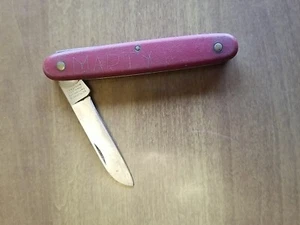 Vintage Victorinox Switzerland Stainless Rostfrei Pocket Knife 4" Red Handle - Picture 1 of 10