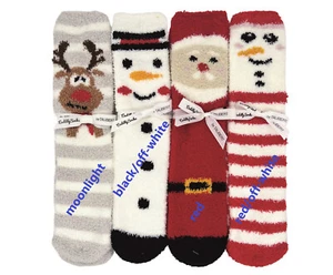 TAUBERT 242184588 ABS KUSCHELSOCKEN 1 Paar Hello X-Mas 4 Motive - Picture 1 of 2