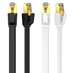 Perfect Compatibility Ultra-Durable Cat8 40 Gigabit Flat Shielded Ethernet Cable - Picture 1 of 23