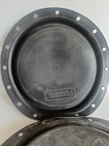 FISHER DIAPHRAGM NITRILE SIZE 34-40  13-1/8" DIA  X 16 HOLES - Picture 1 of 6