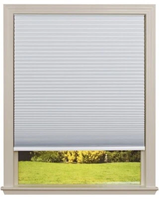 Redi Shade No Tools Easy Lift Trim Blackout Fabric Shade White 30” X 64” - Image 1 of 4