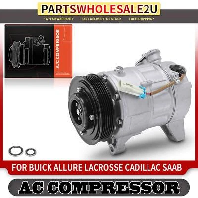 Compresor de aire acondicionado con estilo CVC para Cadillac SRX Buick Allure LaCrosse Saab 9-4X Foto 1 de 4