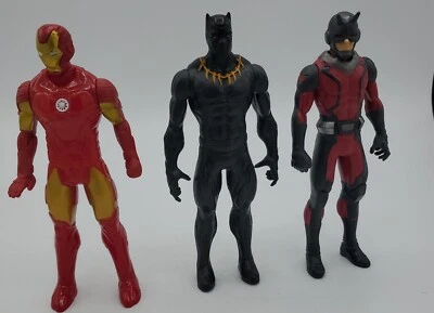 Lot of 3 Marvel 2015 2016 Toy Action Figures 6" Ironman Black Panther ant man - Изображение 1 из 4