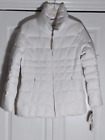 Calvin Klein Jacket Duck Down Quilted Puffer Full Zip White Womens Small New/Nwt