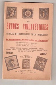 1950:LES ETUDES PHILATELIQUES ET ANNALES INTERNATIONNALES DE LA TIMBROLOGIE - Picture 1 of 1