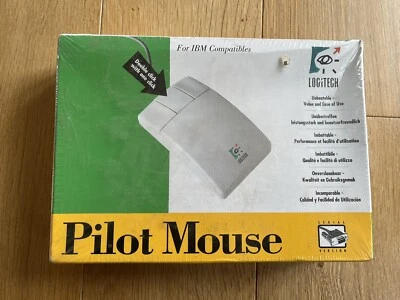 LOGITECH 1994 Vintage Pilot Mouse Serial Version IMB Compatibles - NEW SEALED - Image 1 of 4