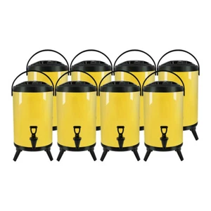 SOGA 8X 18L Stainless Steel Insulated Hot Cold Coffee Milk Tea Barrel Bucket Jug - Picture 1 of 9