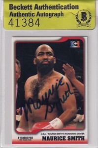 Maurice Smith Signed 2003 Epoch K-1 Grand Prix Card #26 BAS COA UFC Kickboxing