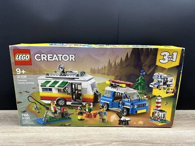 LEGO Creator 31108 caravana vacaciones familiares 766 piezas cámper autocaravana faro nuevo sellado Foto 1 de 4