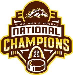 Western Michigan Broncos 2025 Hockey National Champions Sticker Decal 01 - Picture 1 of 1