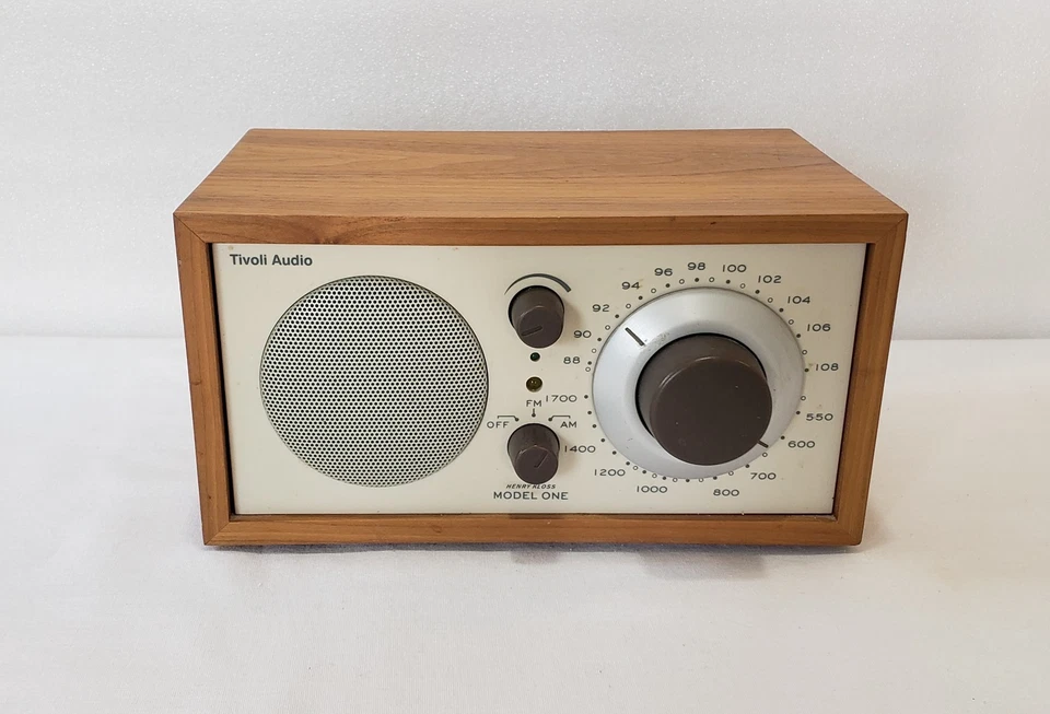 Tivoli Audio Radio Model One AM FM Henry Kloss Table Classic Walnut Beige W Box - Image 1 of 4