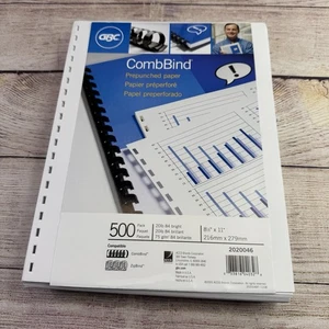 CombBind Carta Preforata 8,5x11 Lettera 500 Fogli Confezione Aperta (Leggi) - Foto 1 di 8