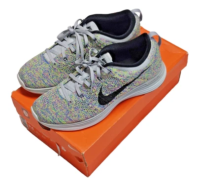 Women's NIKE Flyknit Lunar1+ Wolf Grey Multi-Color Sneakers Size 9.5 NIB - Image 1 of 4