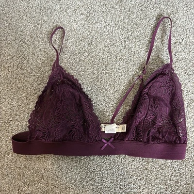 Sujetador Bralette For Love & Lemons Skivvies Granate Encaje Talla M/L Foto 1 de 4