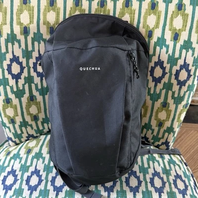 Mochila Quechua Decathon 10L mochila bolsos escola caminhada acampamento ao ar livre preta - Imagem 1 de 4
