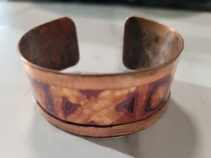 Brazalete vintage de latón rústico cobre suroeste - Imagen 1 de 6