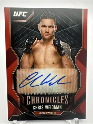 Chris Weidman 2015 Chronicles Ruby Auto 2/8 UFC - 1066 - Image 1 of 2