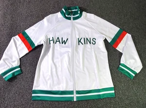Unbranded Hawkins Track Jacket Men Medium White/Green ASO Stanger Things Costume - Picture 1 of 6