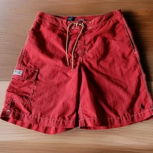Pantalones Cortos Polo Ralph Lauren Para Hombres Tabla Mediana Traje de Baño Ligero Nadar Rojo - Imagen 1 de 9